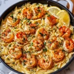 Delicious Shrimp Orzo in Lemon Garlic Sauce Recipe | Easy & Flavorful Dinner