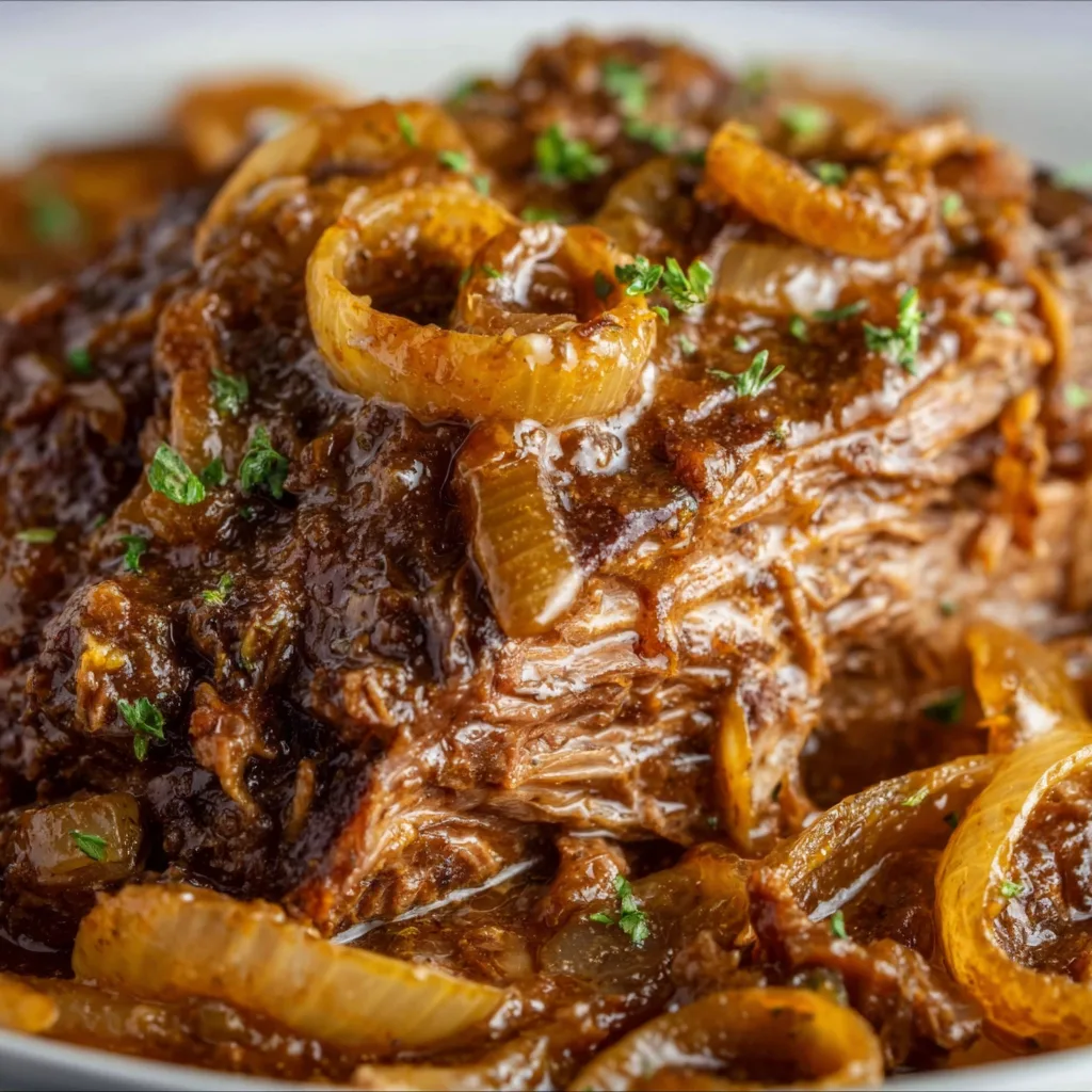 Slow Cooker French Onion Roast Recipe | Easy Tender Beef Dinner
