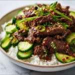 Spicy Keto Korean Beef with Cucumber Salad | Low-Carb Easy Recipe