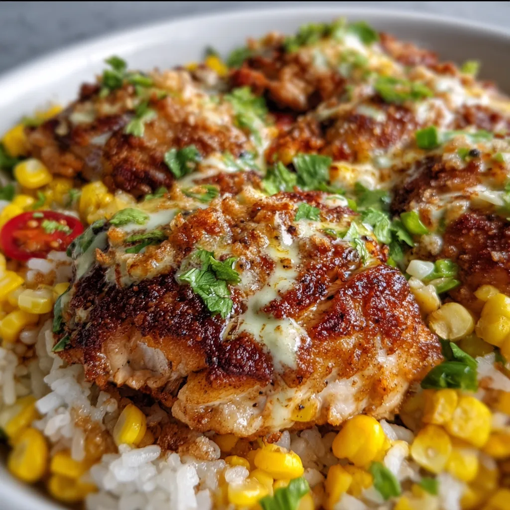 Delicious Street Corn Chicken Rice Bowl | Easy & Flavorful Recipe