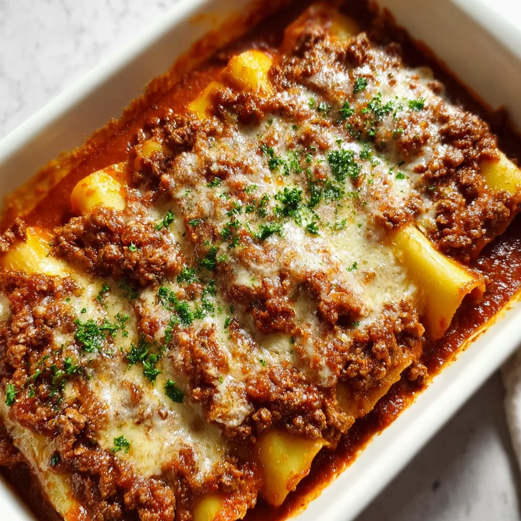 Stuffed Manicotti with Rich Meat Sauce | Classic Italian Pasta Recipe