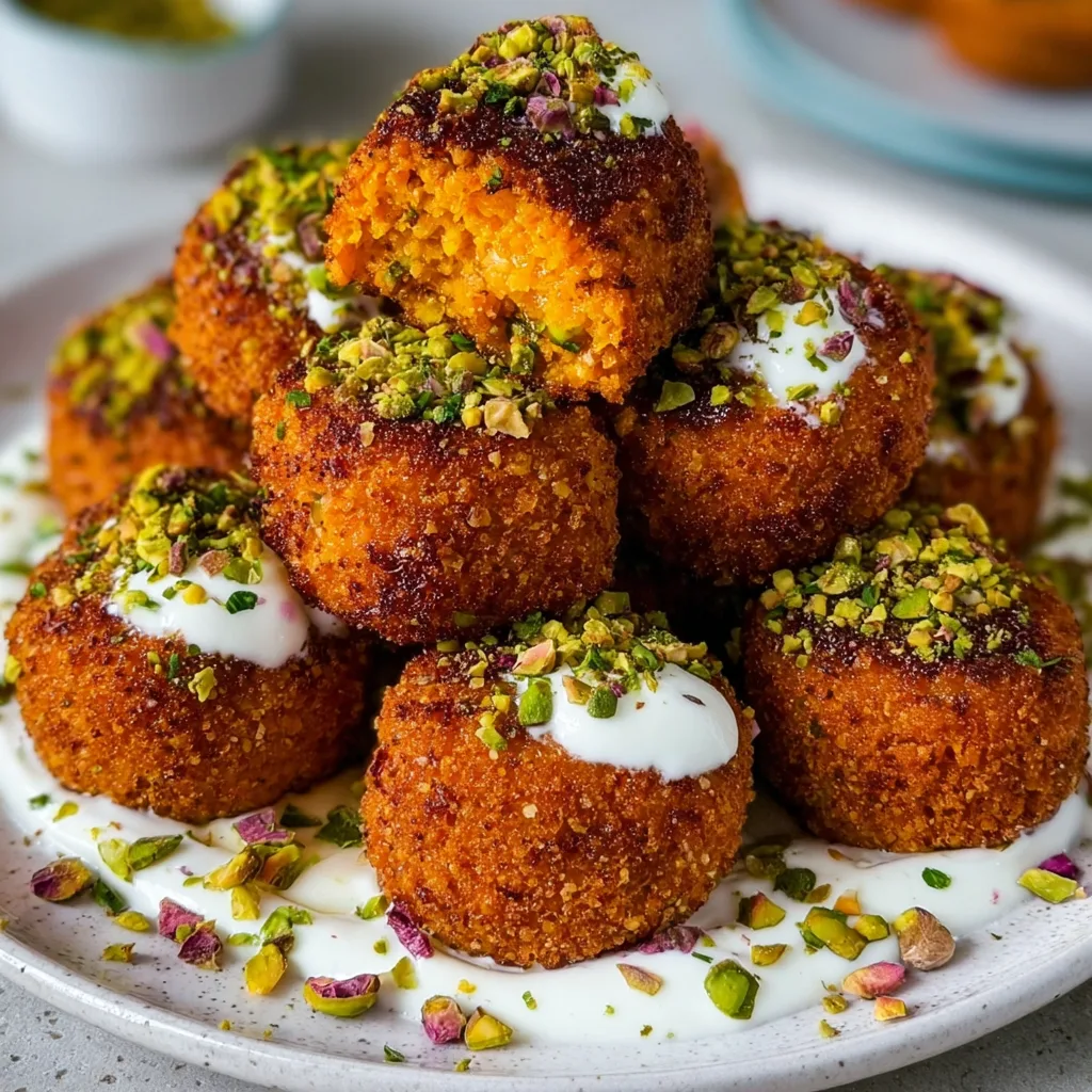 Sweet Potato Croquettes with Burrata Dip & Pistachio | Delicious & Easy Recipe