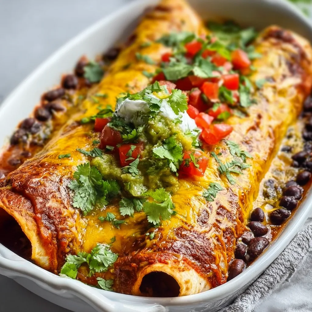 Delicious Vegetarian Black Bean Enchiladas Recipe | Healthy & Easy Meals