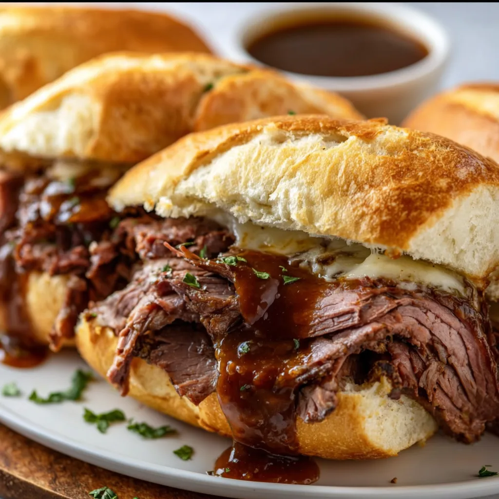 Easy Slow Cooker French Dip Sandwiches Recipe | Tender & Flavorful