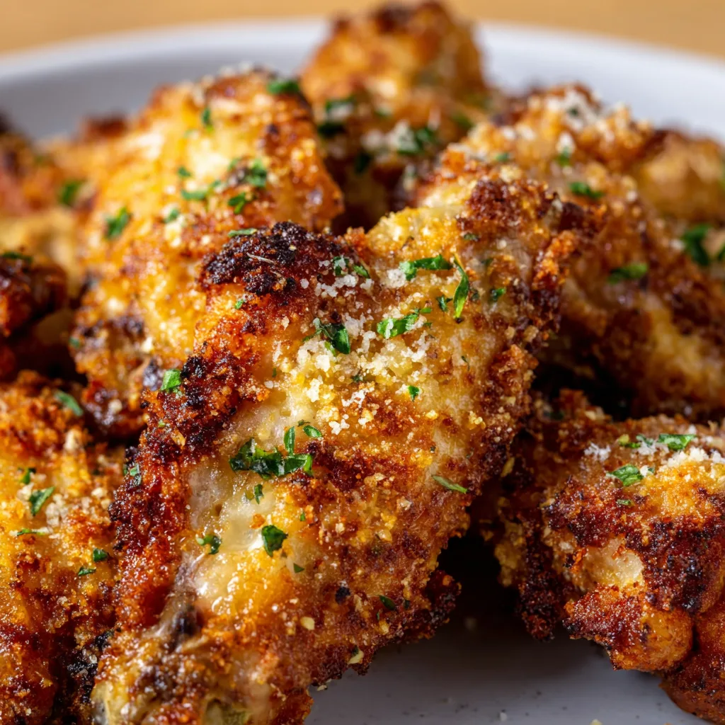 Crispy Air Fryer Parmesan Crusted Chicken Wings Recipe | Easy & Delicious