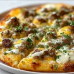 Delicious Biscuits & Sausage Gravy Breakfast Pizza Recipe | Easy & Savory Breakfast Idea