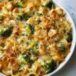 Easy Broccoli Cheddar Chicken and Noodle Casserole Recipe – Comfort Food Delight