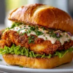 Cajun Crispy Chicken Sandwich with Garlic Aioli – Spicy, Crunchy & Delicious!