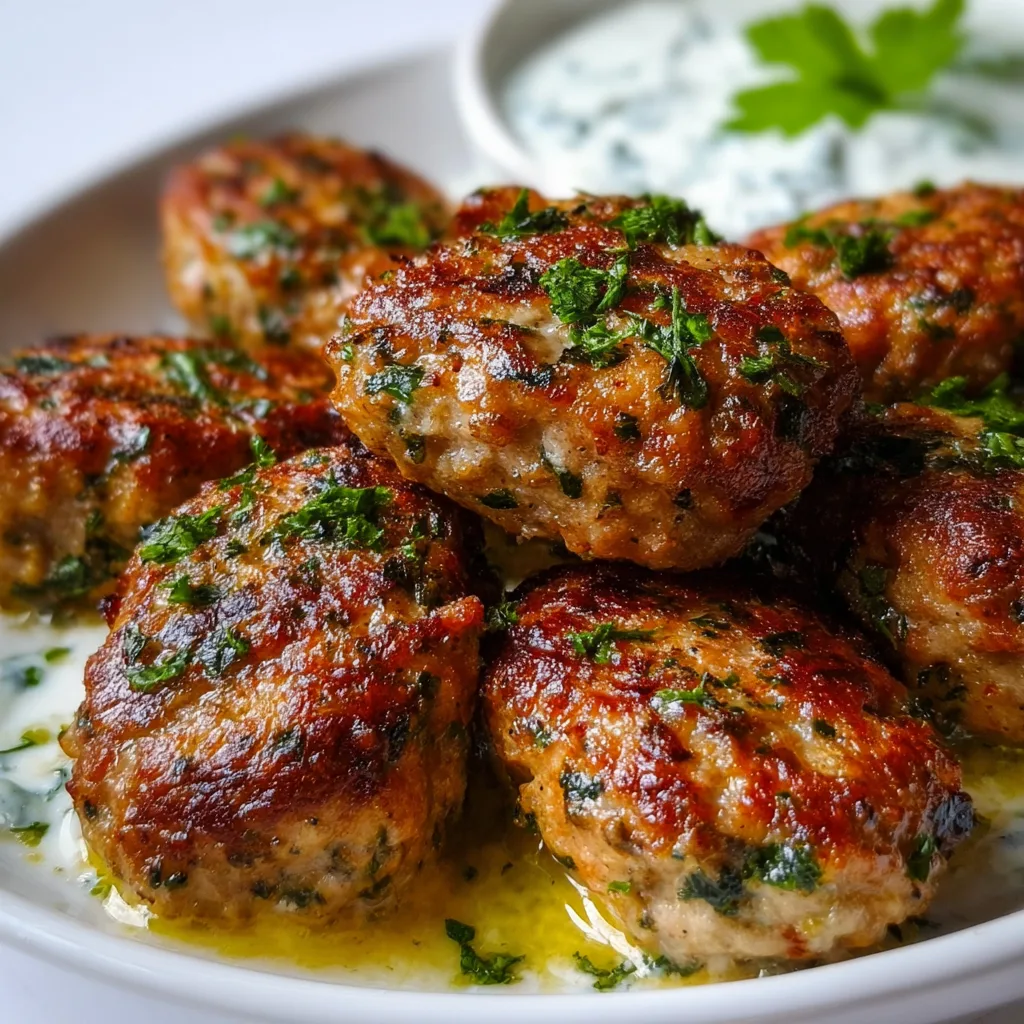 Delicious Chicken Kofta with Garlic Yogurt Recipe | Easy & Flavorful Meal