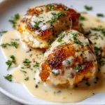 Delicious Chicken Pillows with Garlic Parmesan Sauce | Easy Recipe