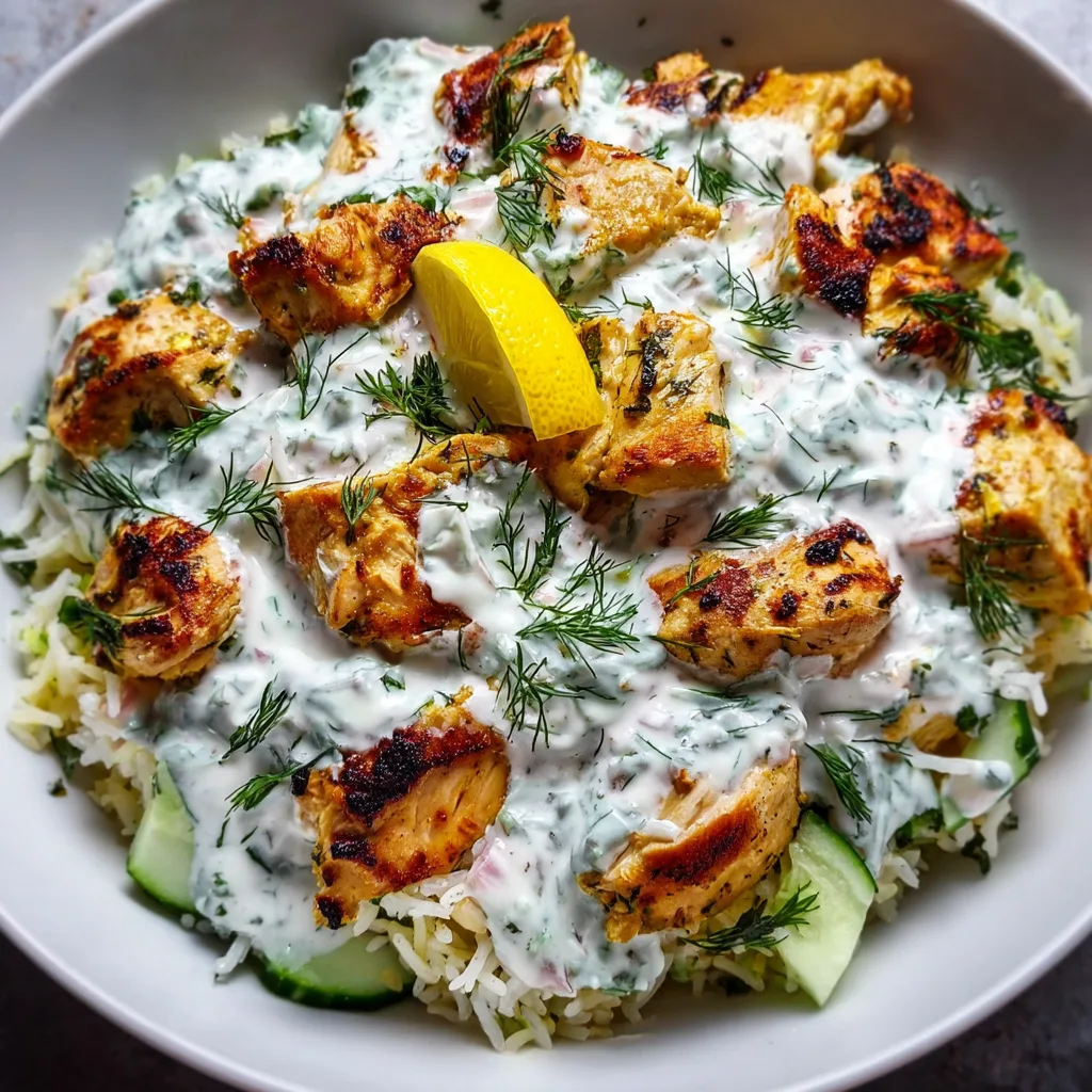 Delicious Chicken Tzatziki Rice Recipe | Easy Mediterranean Dinner