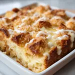 Decadent Coconut Cheesecake Bread Pudding Recipe | Easy & Delicious Dessert