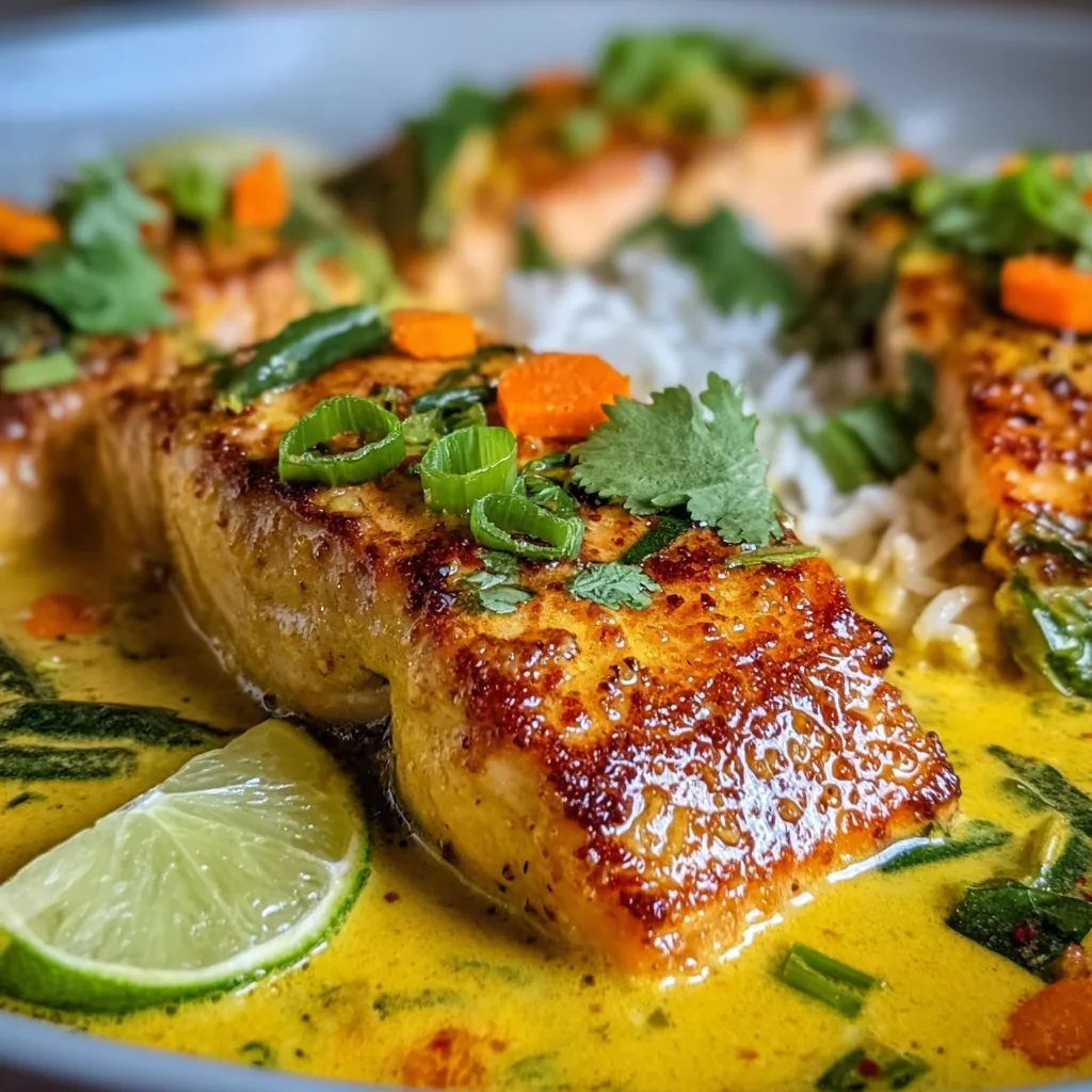 Delicious Coconut Curry Salmon Recipe | Easy & Healthy Dinner Idea
