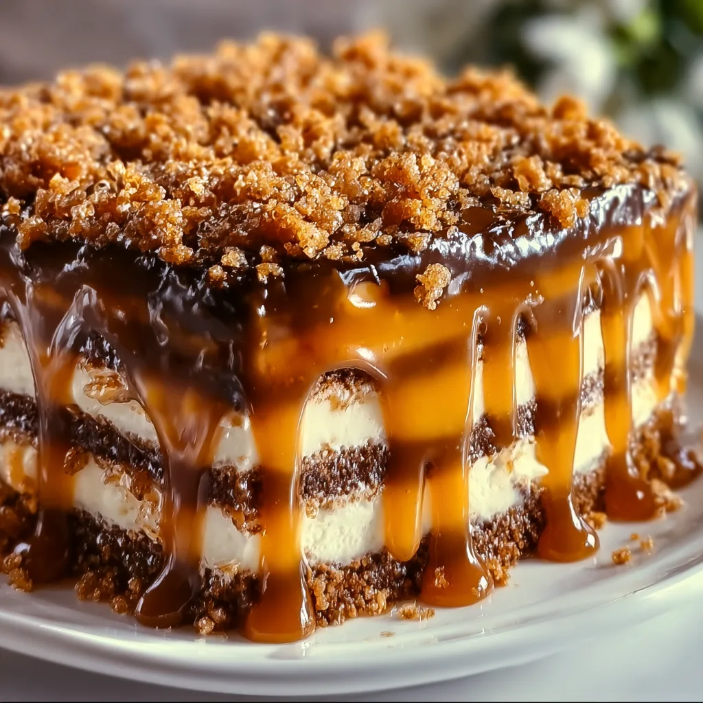 Easy Caramel Toffee Crunch Cake Recipe | Delicious & Simple Dessert
