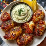 Garlic Butter Cod Bites with Creamy Lemon Herb Dip | Easy & Delicious Seafood Snack