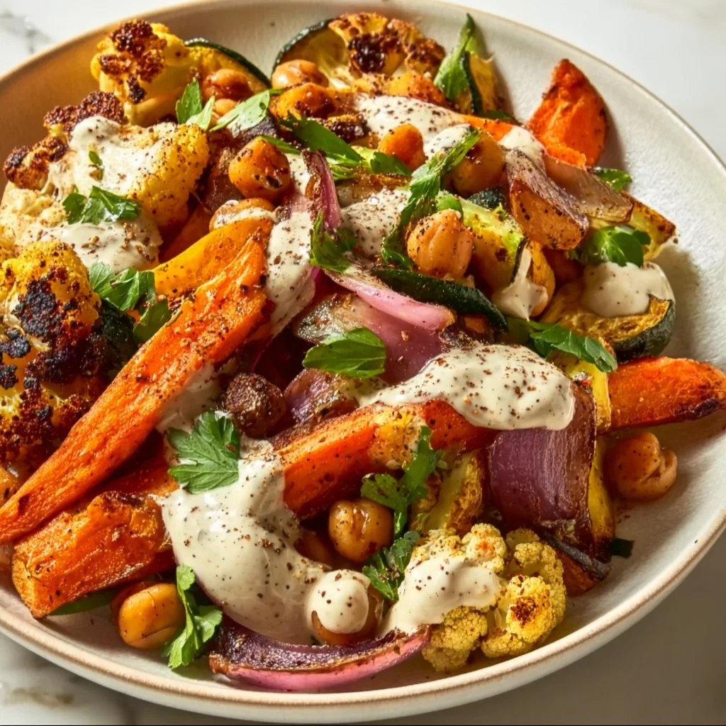 Glow Bowl Recipe: Roasted Veggies with Creamy Tahini Yogurt Sauce | Healthy & Delicious 3 Glow Bowl Recipe: Roasted Veggies with Creamy Tahini Yogurt Sauce | Healthy & Delicious