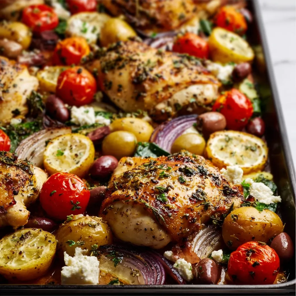 Greek Sheet Pan Chicken Recipe | Easy Mediterranean Dinner Idea