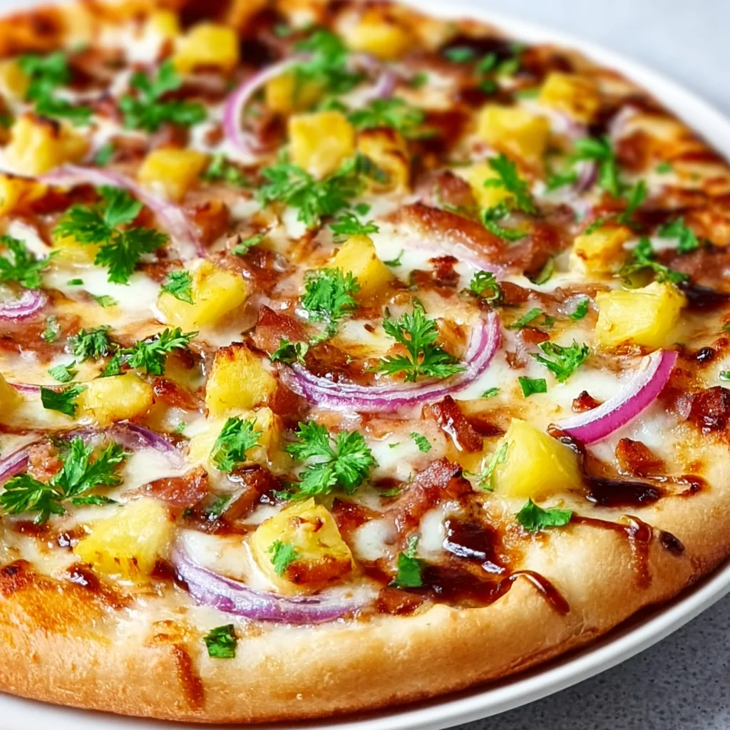 Delicious Hawaiian BBQ Pizza – Sweet & Savory Tropical Flavor Combo