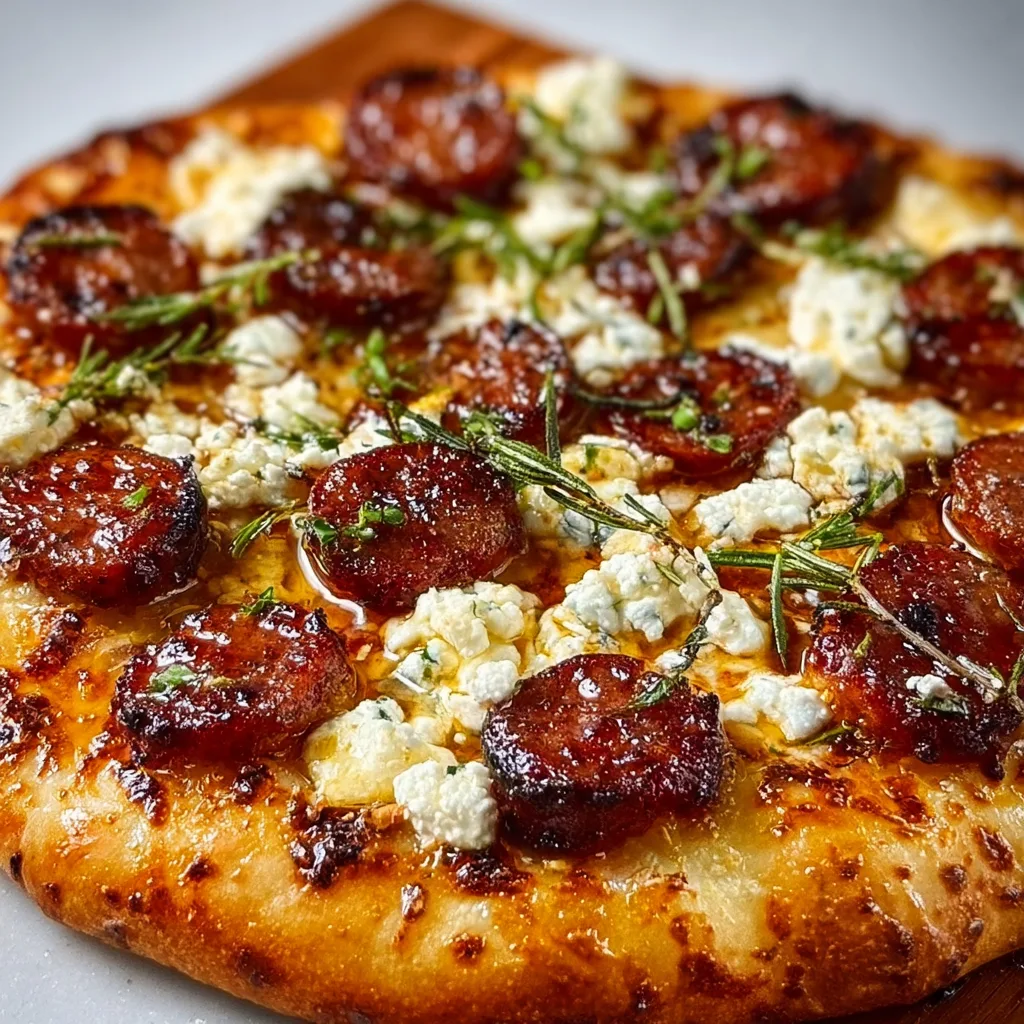Hot Sausage Feta Honey Pizza Recipe | Spicy & Sweet Gourmet Delight
