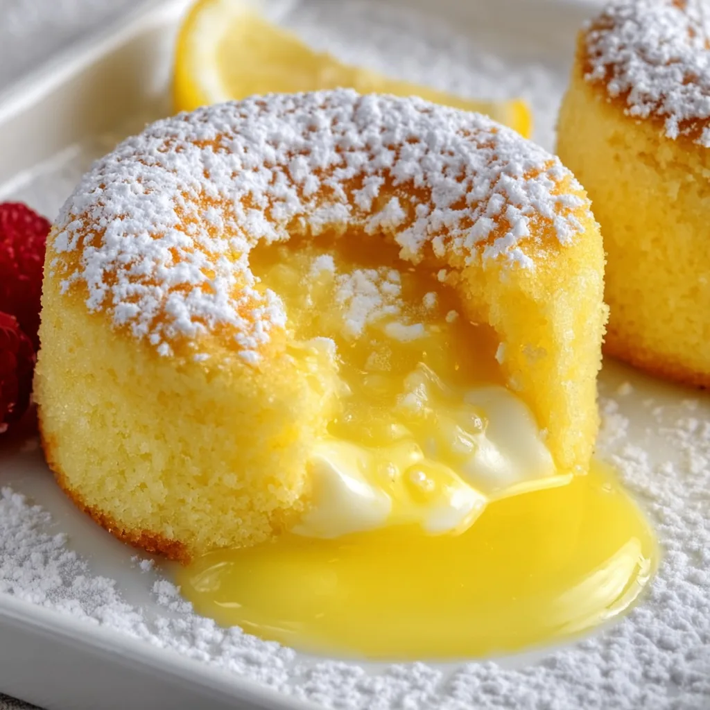 Decadent Lemon Lava Cake Recipe | Gooey & Refreshing Dessert Delight