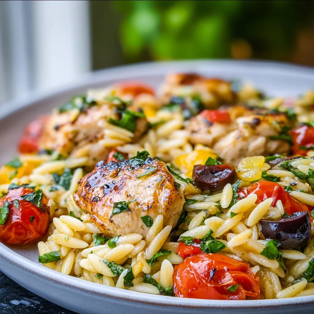 Mediterranean Chicken Orzo Recipe | Easy, Healthy & Flavorful Dinner