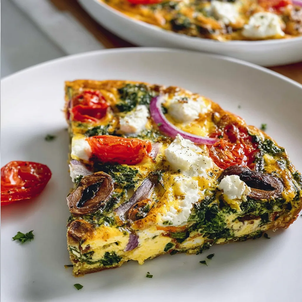 Mediterranean Frittata Veggie Breakfast | Healthy & Delicious Morning Recipe