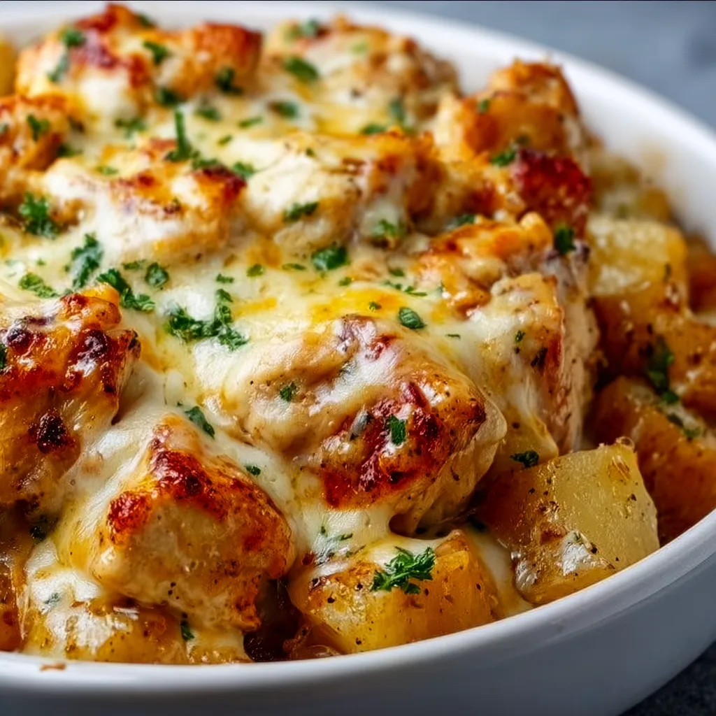 Power-Packed High Protein Cheesy Chicken & Potatoes Recipe | Healthy & Delicious Meal