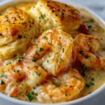 Delicious Shrimp Lobster Biscuit Pot Pie Recipe | Creamy Seafood Comfort Food