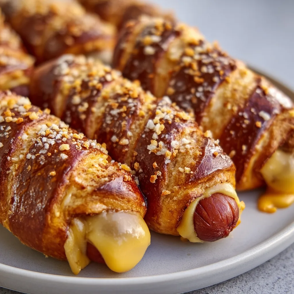 Soft Baked Cheesy Pretzel Dogs Recipe | Easy & Delicious Snack Ideas
