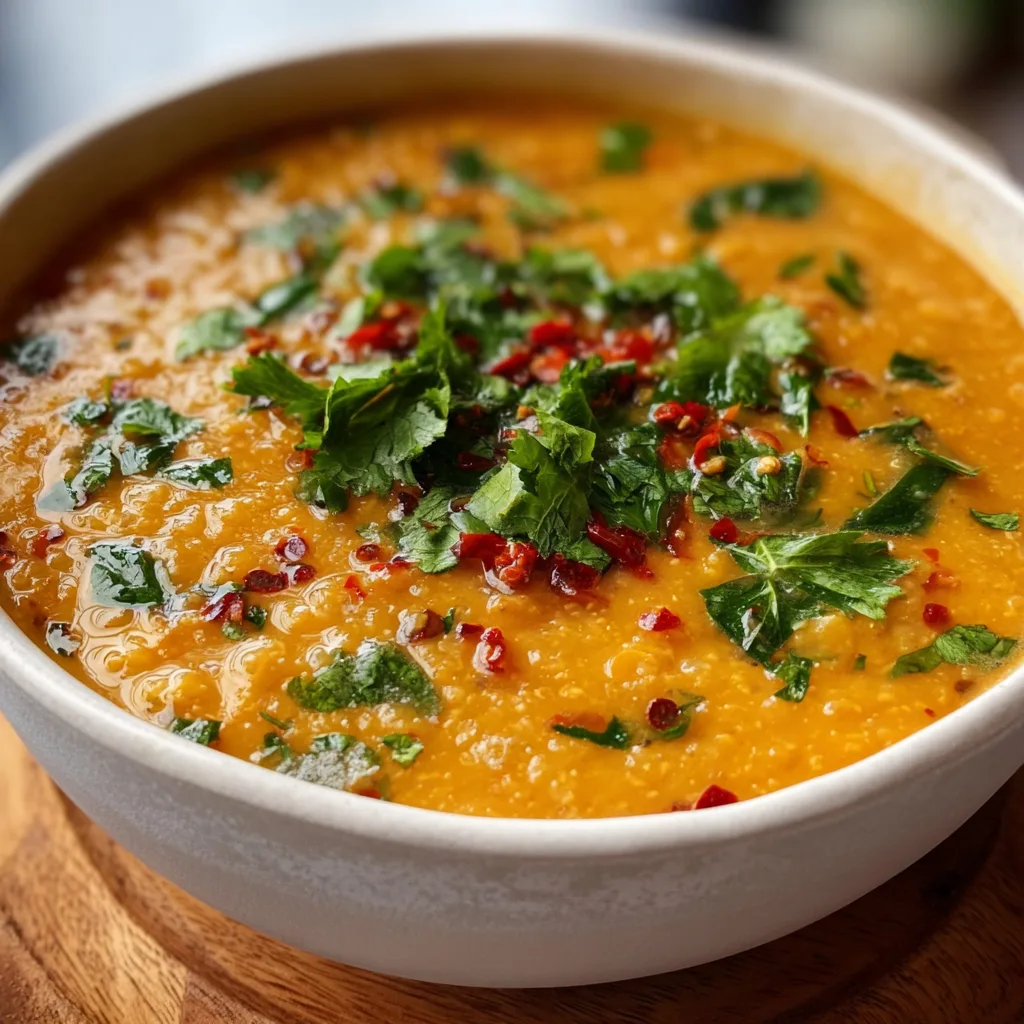 Authentic Thai Coconut Red Lentil Soup Recipe | Healthy & Delicious