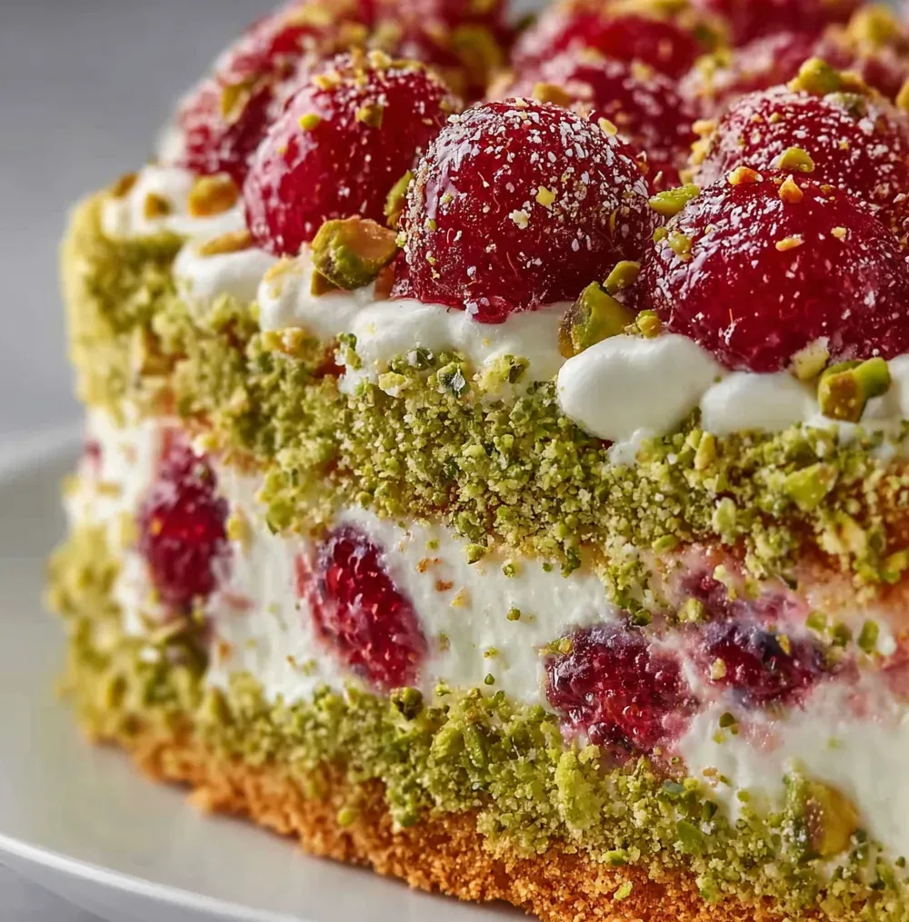 Heavenly Pistachio Raspberry Cake Recipe | Moist & Delicious Dessert Idea