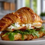 Delicious Apple & Goat Cheese Croissant Sandwich Recipe | Easy Gourmet Breakfast
