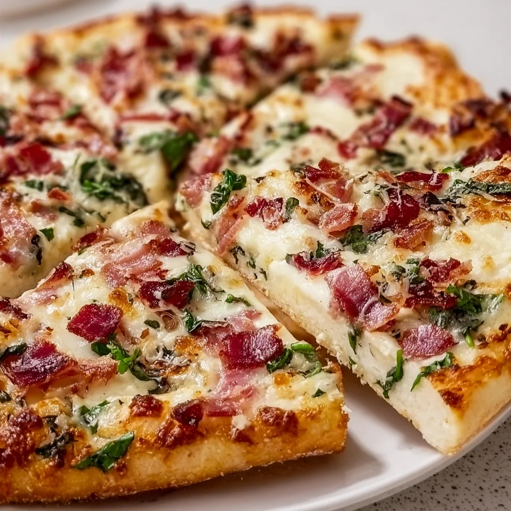 Delicious Bacon Alfredo Pizza | Creamy, Cheesy & Crispy Delight