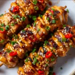 Delicious Bang Bang Chicken Skewers Recipe | Easy & Spicy Grilled Chicken