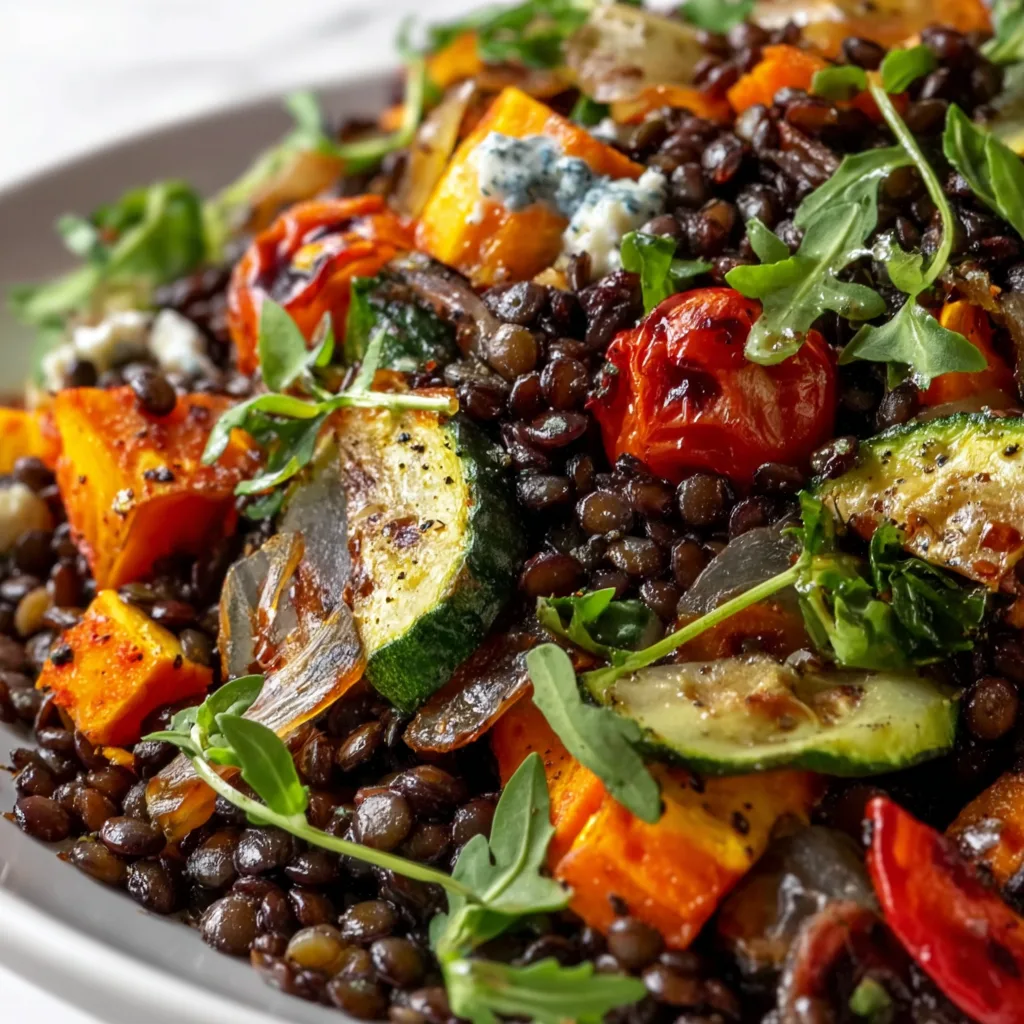 Black Lentil Salad with Roasted Vegetables | Healthy & Delicious Recipe