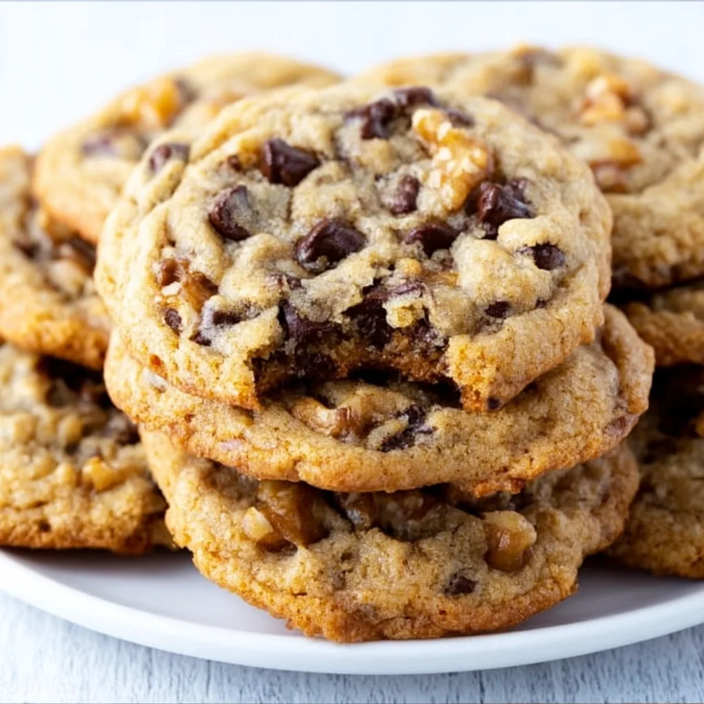 Delicious Chewy Chocolate Chip Walnut Cookies Recipe | Soft & Crunchy Treats
