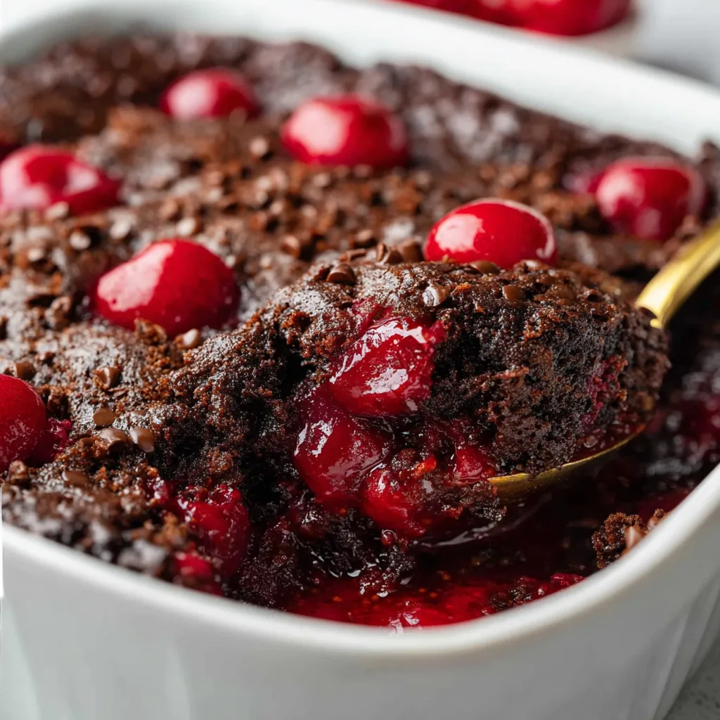 Delicious Chocolate Cherry Dump Cake Recipe | Easy & Quick Dessert