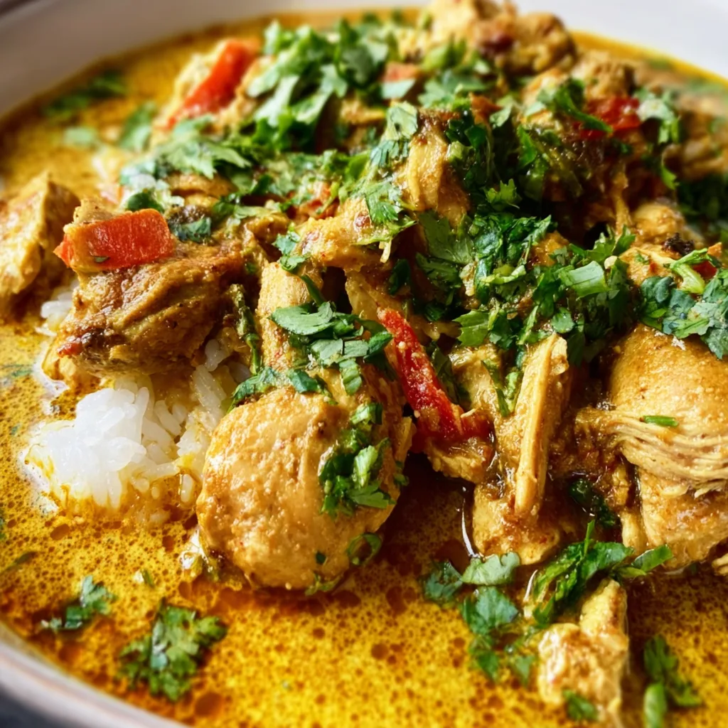 Easy Coconut Curry Chicken Crock Pot Recipe | Slow Cooker Dinner Idea