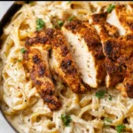 Creamy Blackened Chicken Alfredo Pasta Recipe | Easy & Delicious Dinner