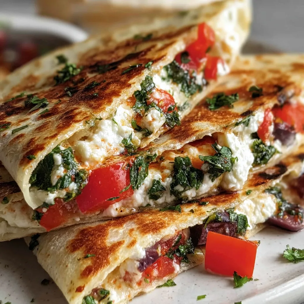 Creamy Mediterranean Quesadillas Recipe | Easy & Delicious Mediterranean Quesadilla Ideas