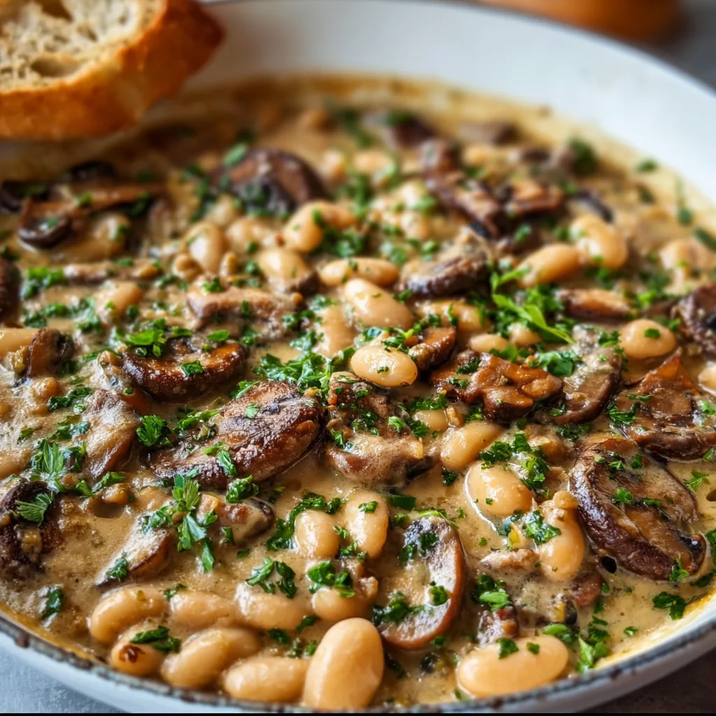Creamy White Bean and Mushroom Skillet Recipe – Easy & Delicious One-Pan Meal