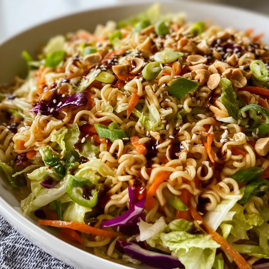 Crunchy Asian Ramen Noodle Salad Recipe | Easy & Delicious Side Dish