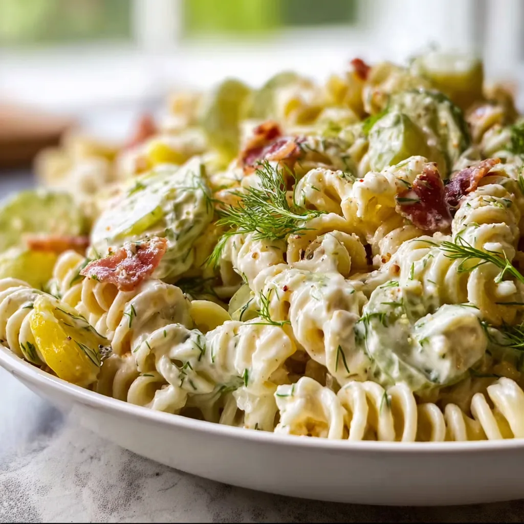 Dill Pickle Pasta Salad Recipe | Easy & Refreshing Summer Side Dish