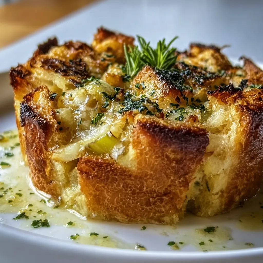 Delicious Gruyere and Leek Bread Pudding Recipe | Savory Comfort Food