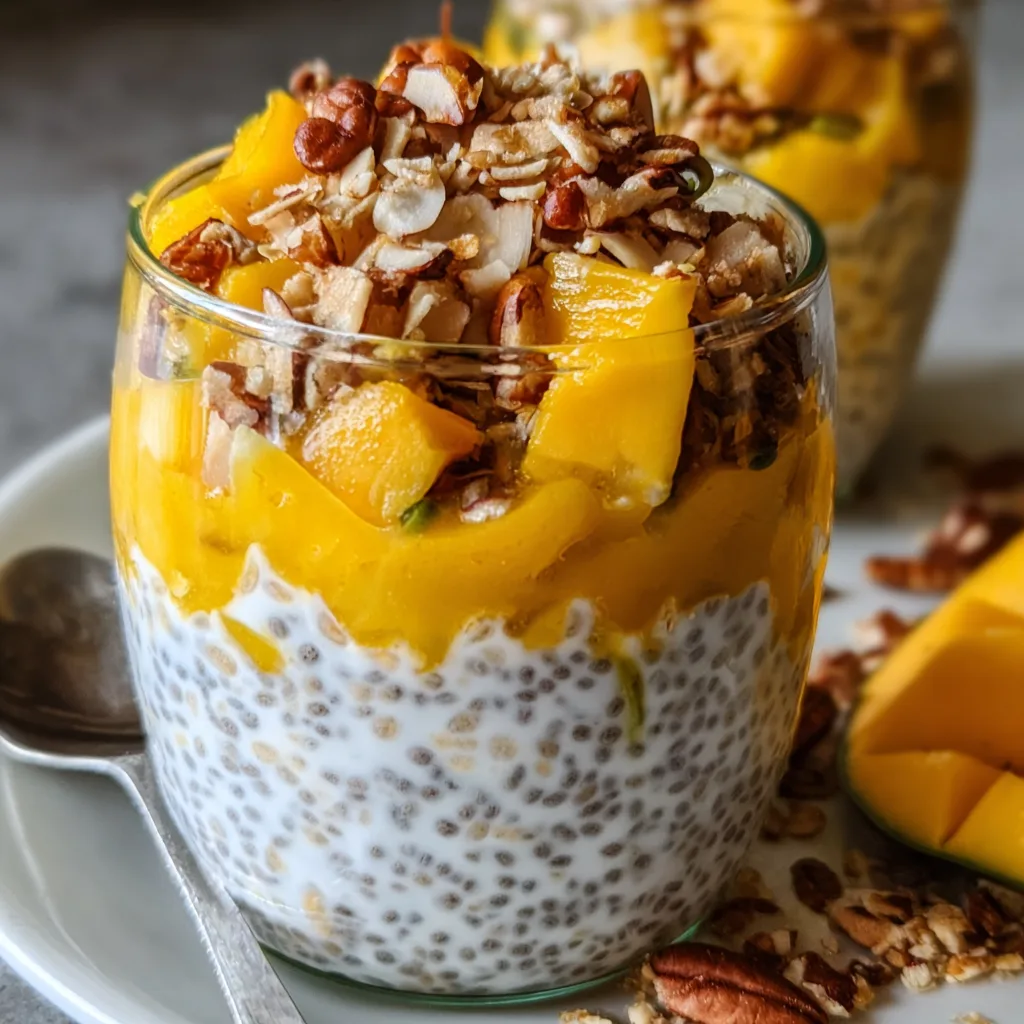 Delicious Mango Chia Overnight Oats Recipe | Healthy & Easy Breakfast