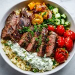 Delicious Mediterranean Steak Bowl Recipe | Easy & Healthy Meal Ideas