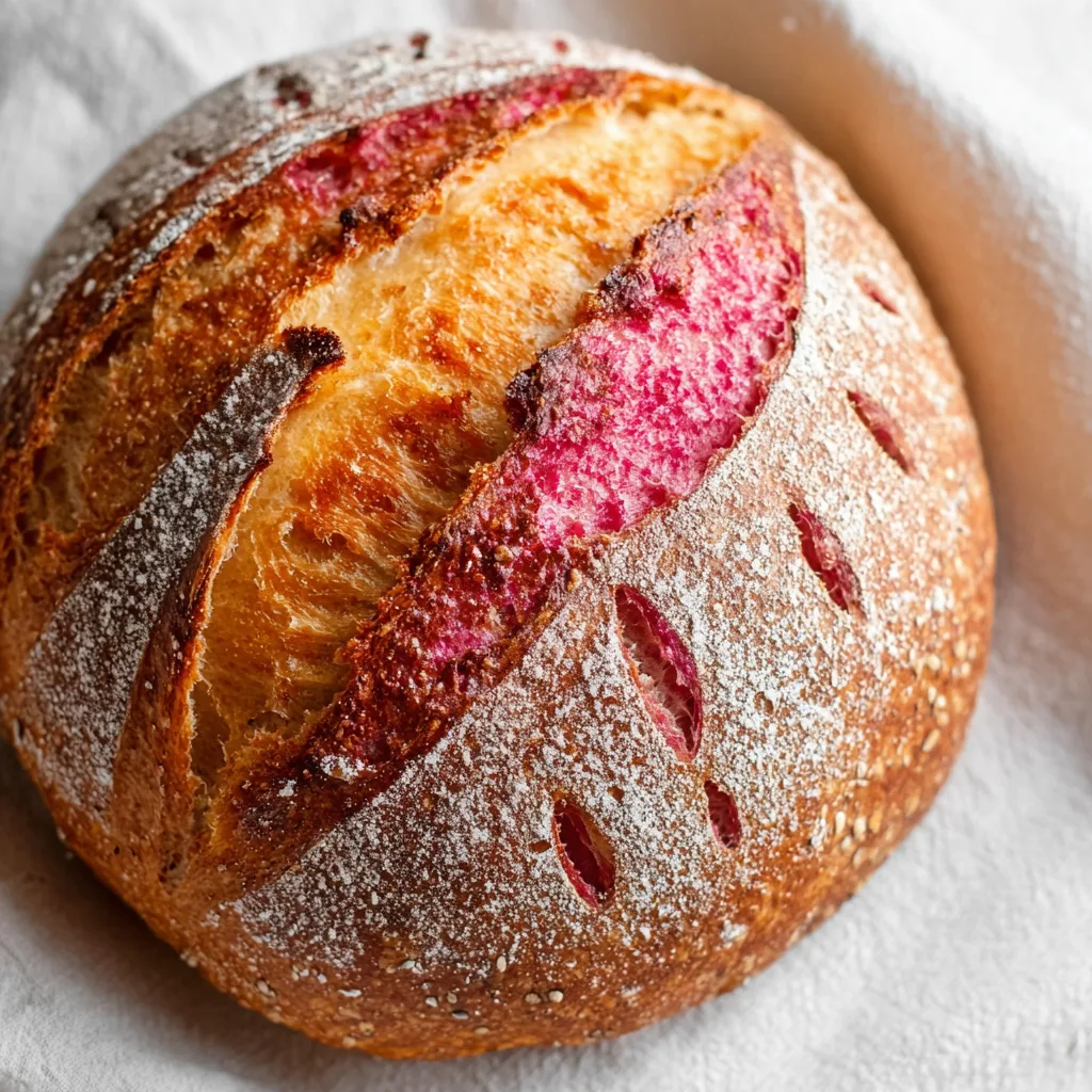 Delicious Pink Sourdough Bread Recipe | Artisan Pink Sourdough Loaf