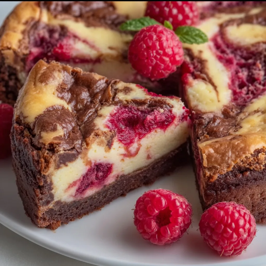 Decadent Raspberry Cheesecake Brownies Recipe | Easy & Delicious Dessert Ideas
