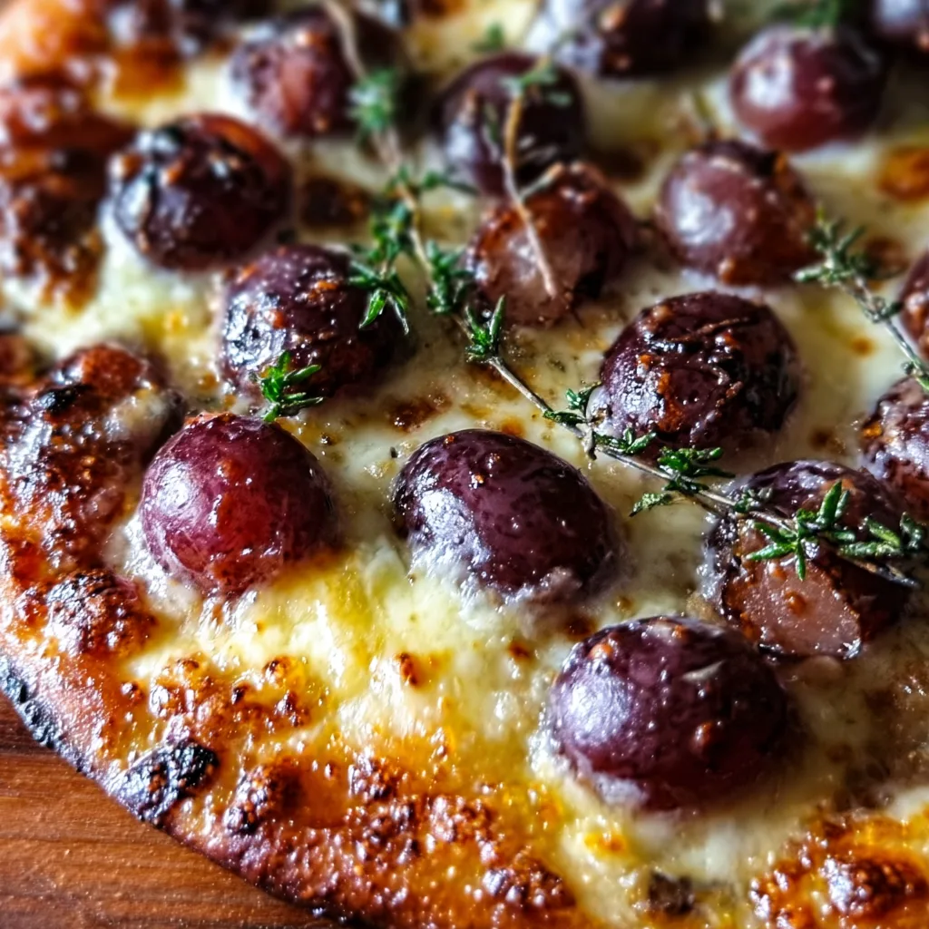 Delicious Roasted Red Grape Pizza Recipe | Sweet & Savory Gourmet Pizza Idea