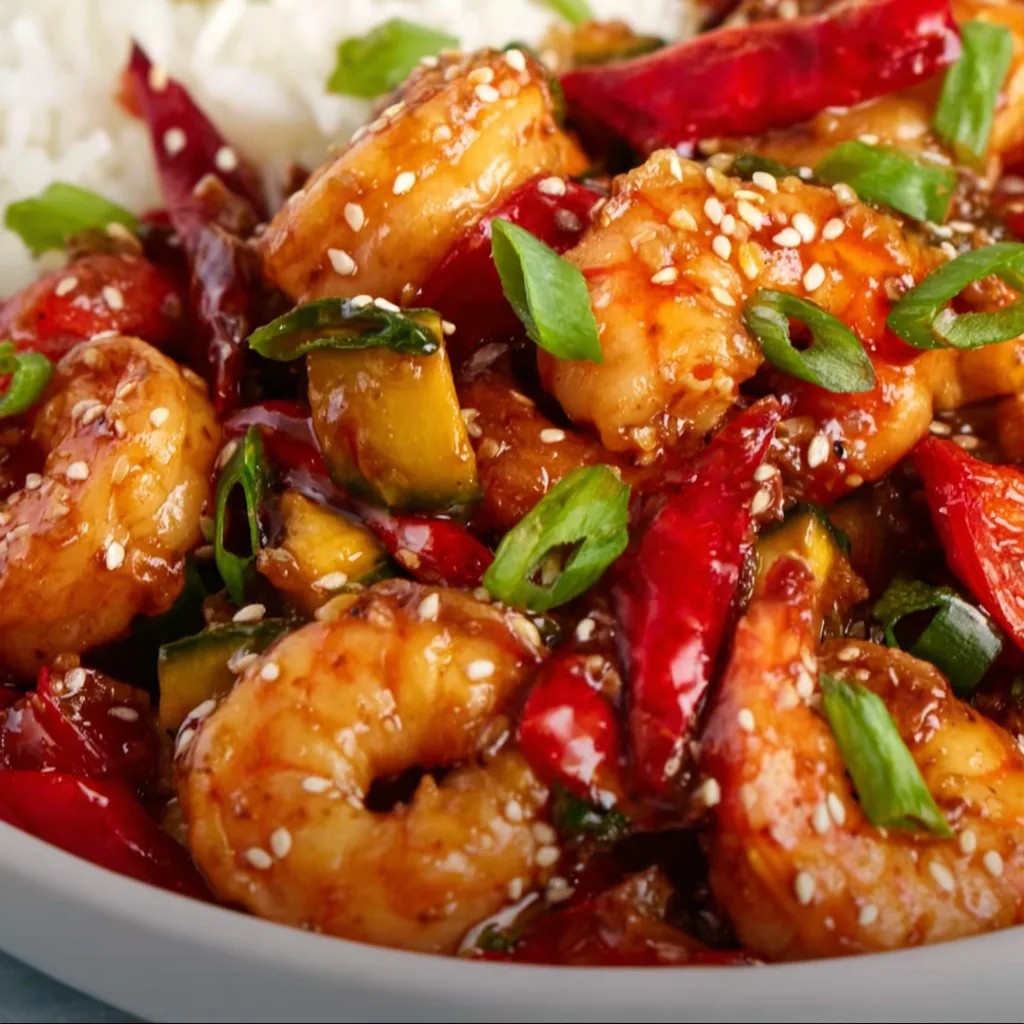 Spicy-Sweet Kung Pao Shrimp Recipe | Easy & Flavorful Chinese Dish